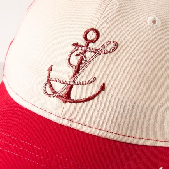 NWT Anthropologie Coney Island Picnic Nautical Monogram Baseball Cap Letter A - Picture 4 of 4
